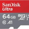 SanDisk 64GB Ultra microSDHC UHS-I Memory Card with Adapter – 120MB/s, C10, U1, Full HD, A1, Micro SD Card – SDSQUA4-064G-GN6MA